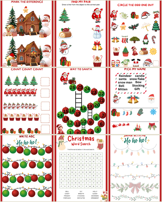 Christmas Classroom Bundle – Engaging Worksheets for Kindergarten