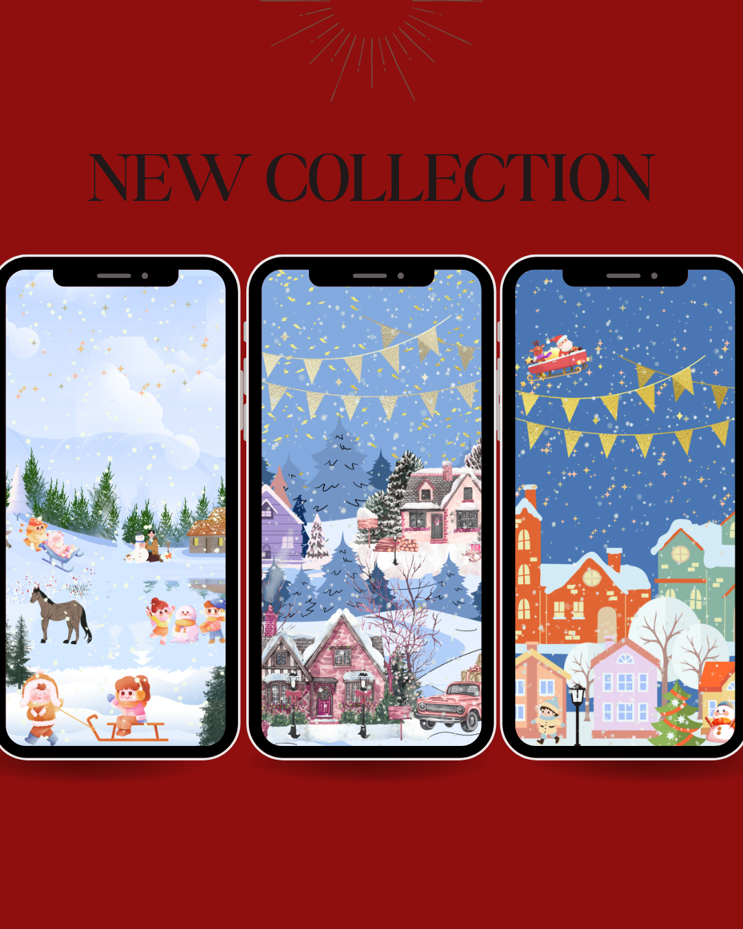 Magical Christmas Wonderland Wall Art – 3 Piece Set | santa art |Winter Holiday | Christmas Decor