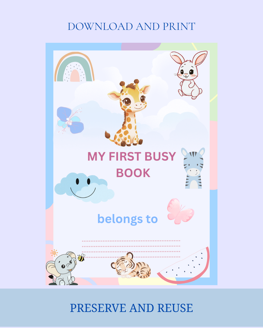 🌈 Montessori Busy Book – All-in-One Early Learning Activity Book