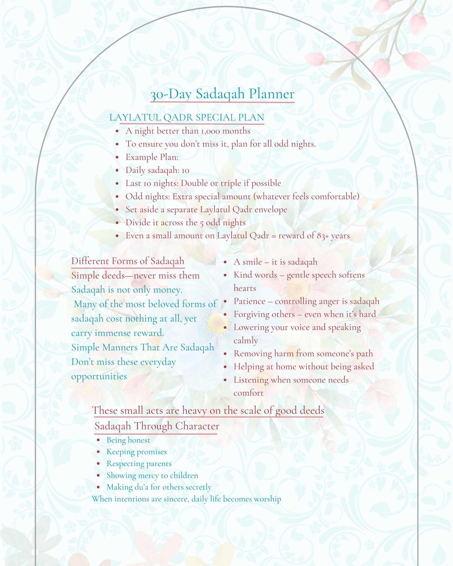 Ramadan Planner