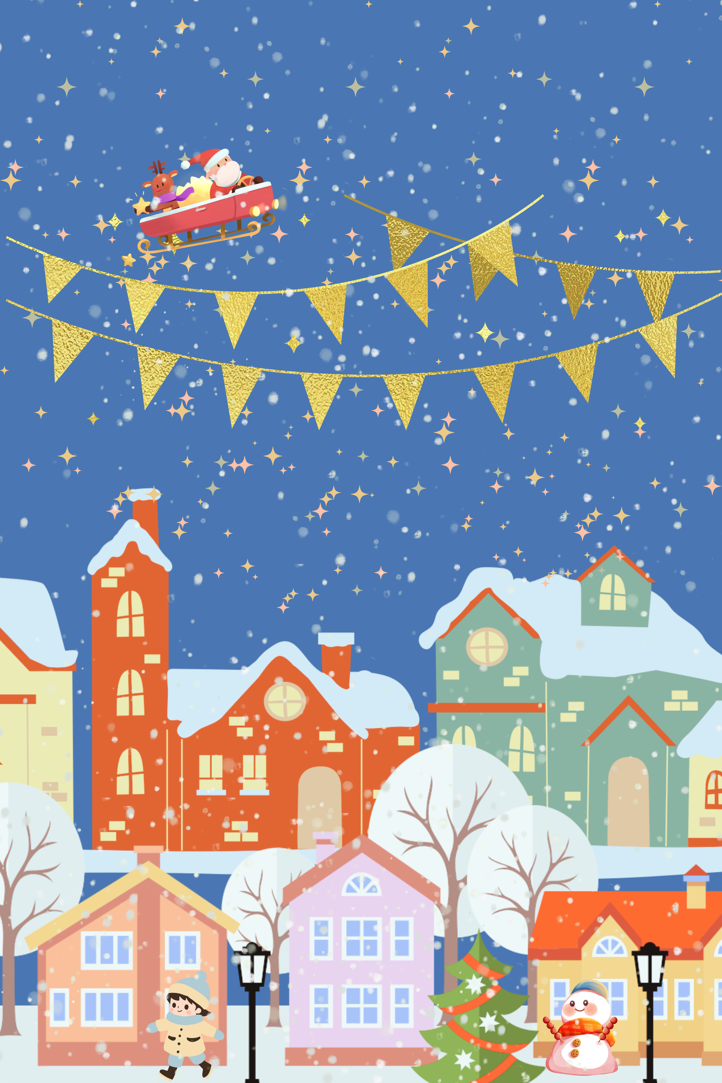 Magical Christmas Wonderland Wall Art – 3 Piece Set | santa art |Winter Holiday  |  Christmas Decor