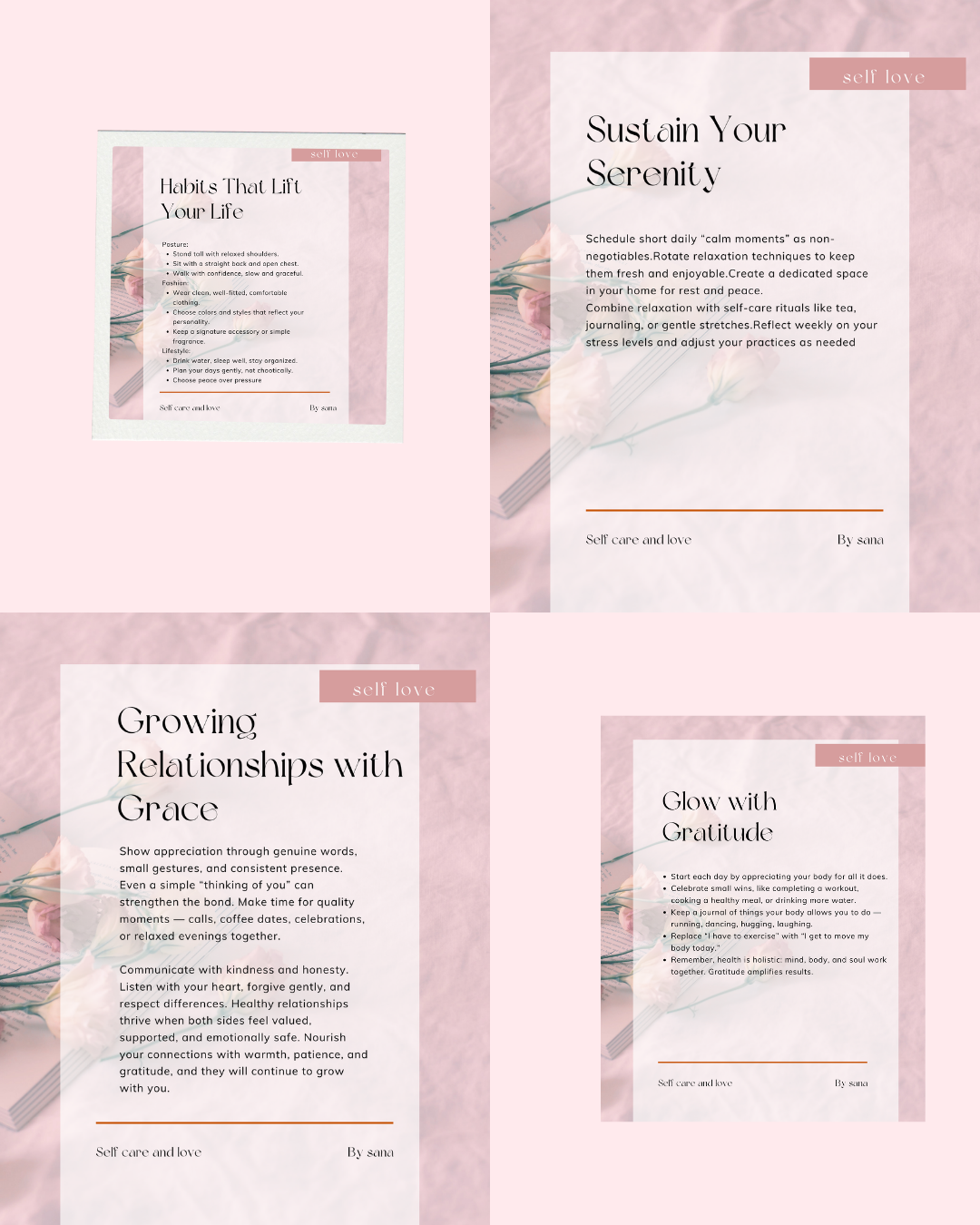 : Glow-Up Planner & eBook for Women | Self-Care, Fitness, Mental Health, Affirmations