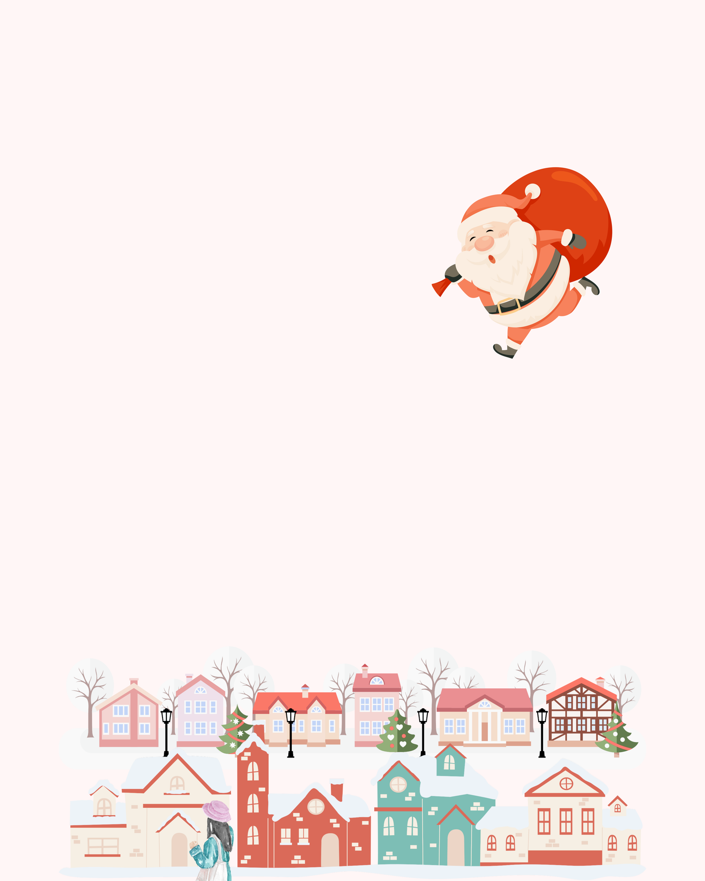 Set of 6 Christmas Wall Art Prints | Festive Holiday & Winter Decor | Santa, Trees & Snow Scenes