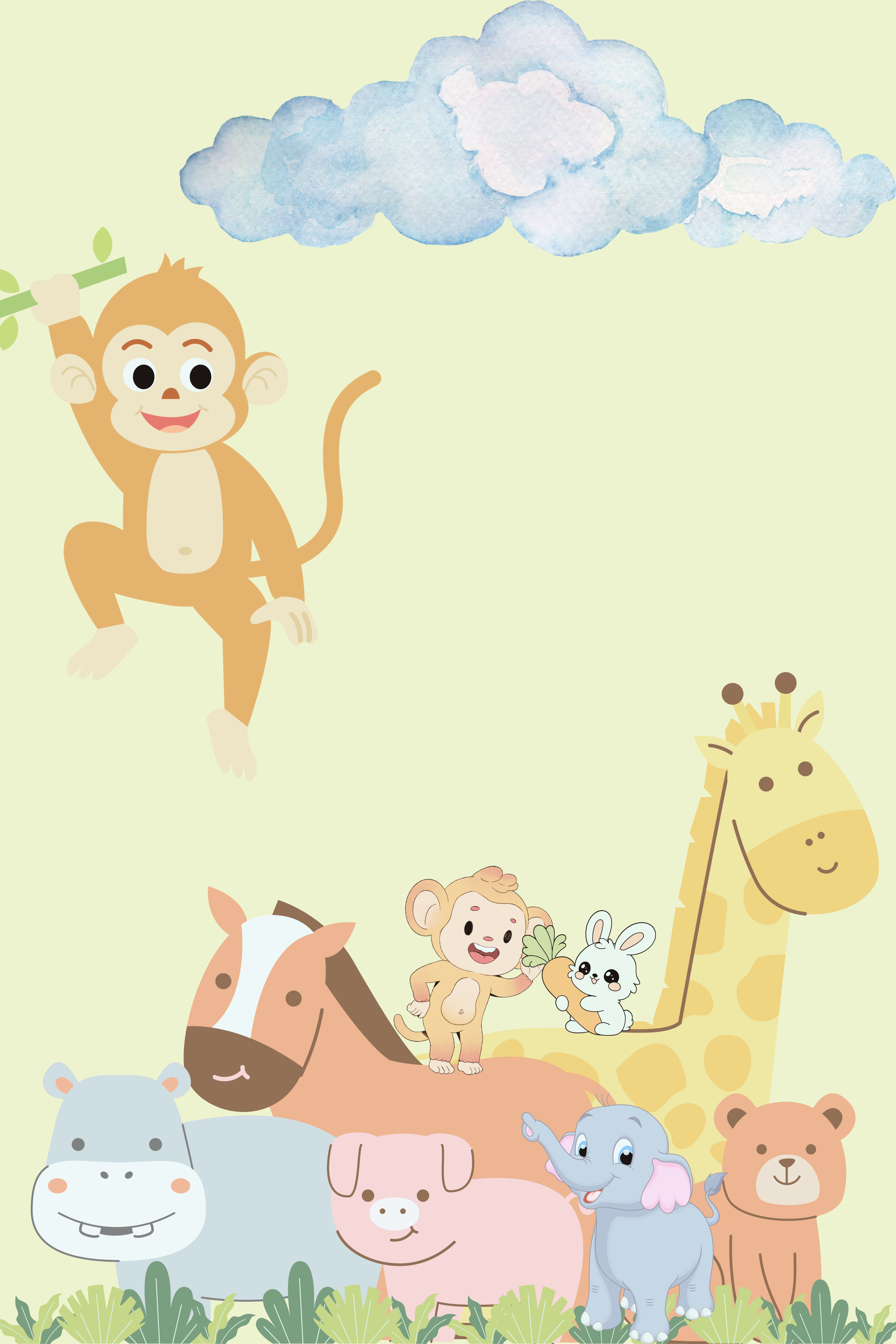 Cute Nursery Animal Wall Art Set – 13 Pieces | Jungle, Safari & Farm Animals | Printable Digital Art | Multiple Sizes Included