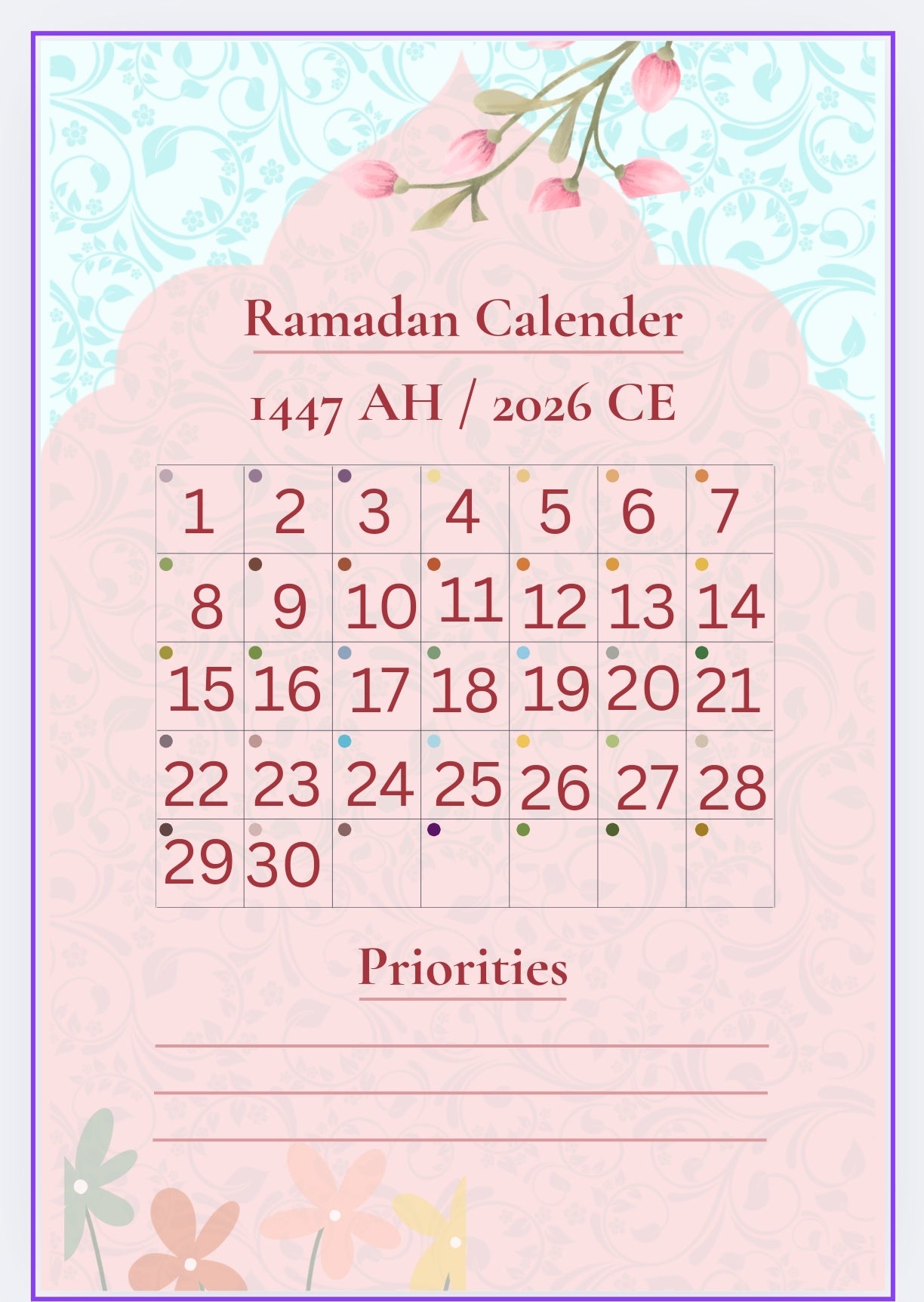 RAMADAN PLANNER