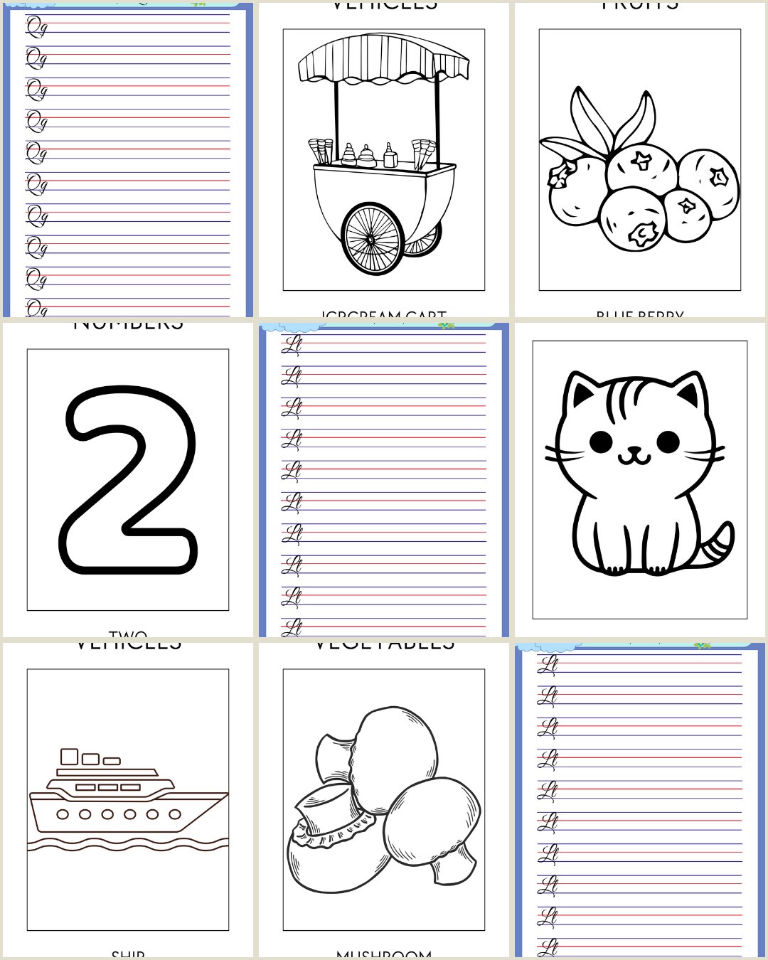 🌈 Montessori Busy Book – All-in-One Early Learning Activity Book